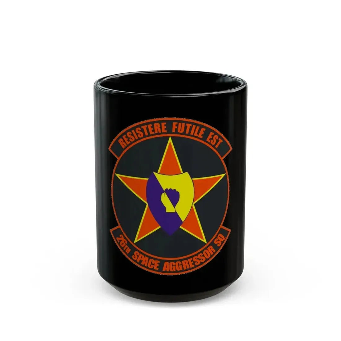 26th Space Aggressor Squadron (U.S. Air Force) Black Coffee Mug 15oz - Go Mug Yourself