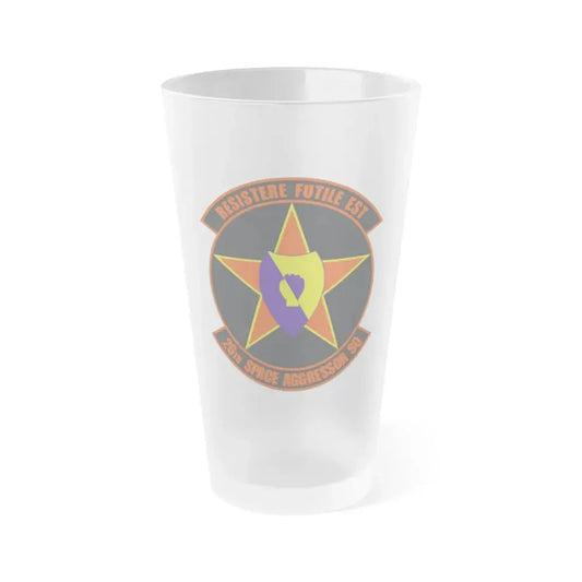 26th Space Aggressor Squadron (U.S. Air Force) Frosted Pint Glass 16oz 16oz Frosted - Go Mug Yourself
