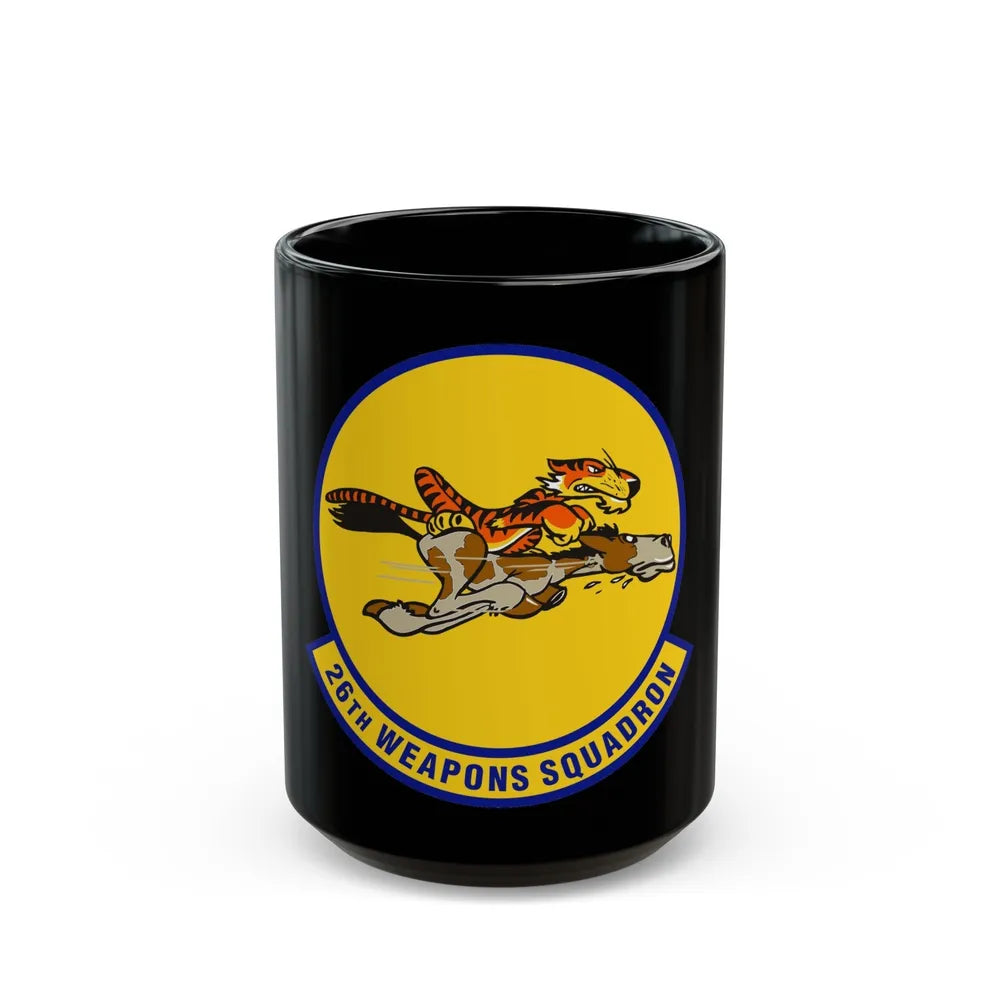 26th Weapons Squadron (U.S. Air Force) Black Coffee Mug-15oz-Go Mug Yourself