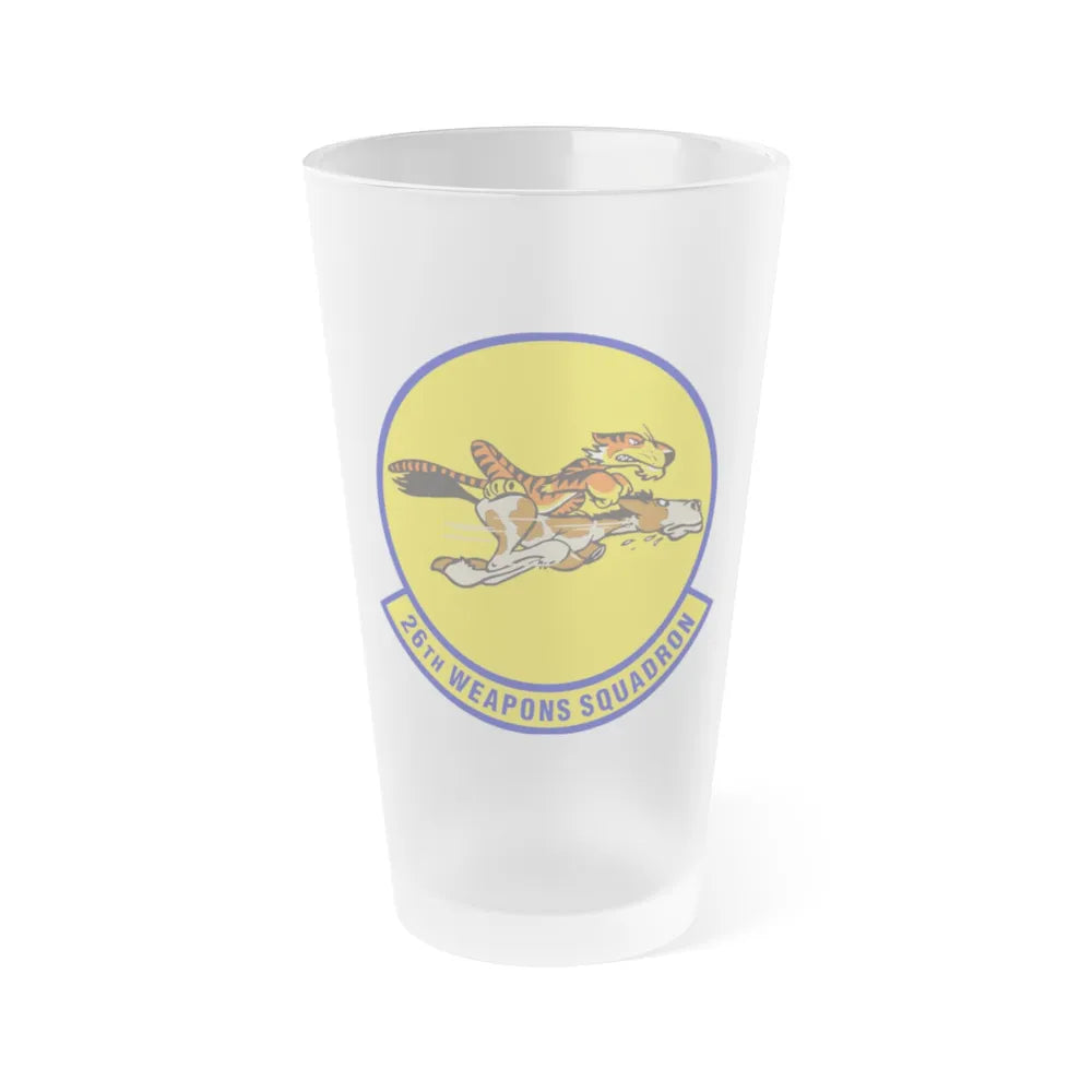 26th Weapons Squadron (U.S. Air Force) Frosted Pint Glass 16oz-Go Mug Yourself