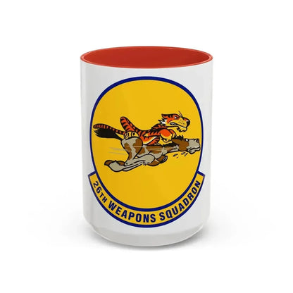 26th Weapons Squadron (U.S. Air Force) Accent Coffee Mug 15oz Red - Go Mug Yourself