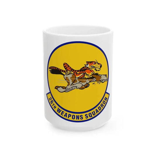 26th Weapons Squadron (U.S. Air Force) White Coffee Mug 15oz - Go Mug Yourself