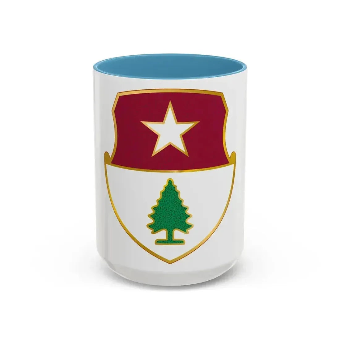 27 Antiaircraft Artillery Automatic Weapons Battalion (U.S. Army) Accent Coffee Mug 15oz Light Blue - Go Mug Yourself