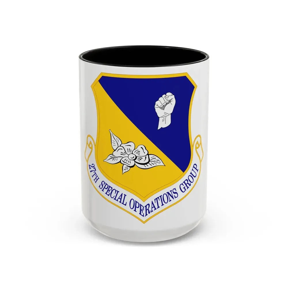 27 Special Operations Group AFSOC (U.S. Air Force) Accent Coffee Mug 15oz Black - Go Mug Yourself