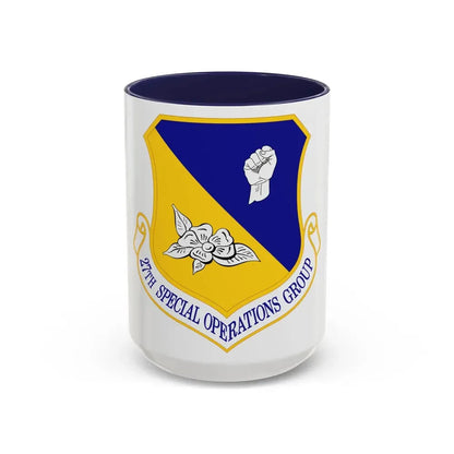 27 Special Operations Group AFSOC (U.S. Air Force) Accent Coffee Mug 15oz Navy - Go Mug Yourself