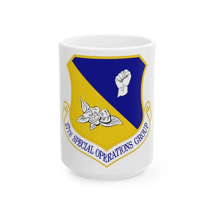 27 Special Operations Group AFSOC (U.S. Air Force) White Coffee Mug 15oz - Go Mug Yourself