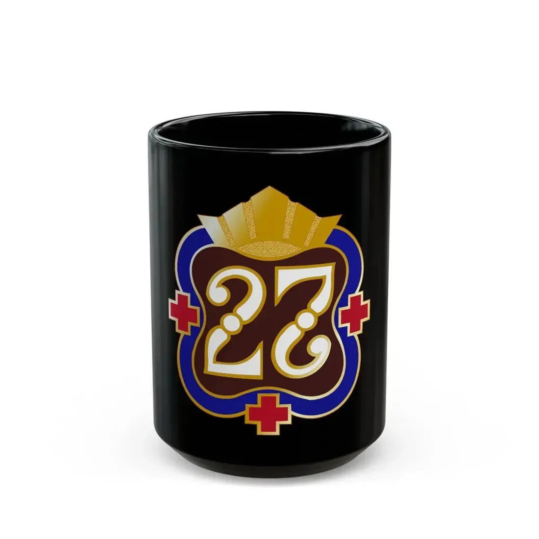 27 Surgical Hospital (U.S. Army) Black Coffee Mug 15oz - Go Mug Yourself