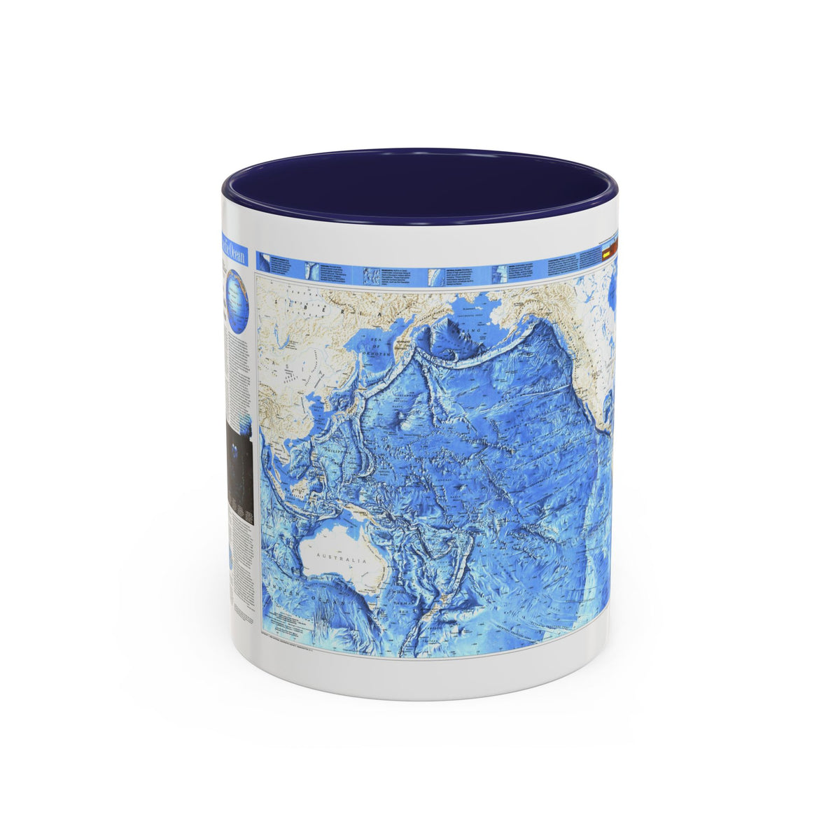 Pacific Ocean (1992) (Map) Accent Coffee Mug