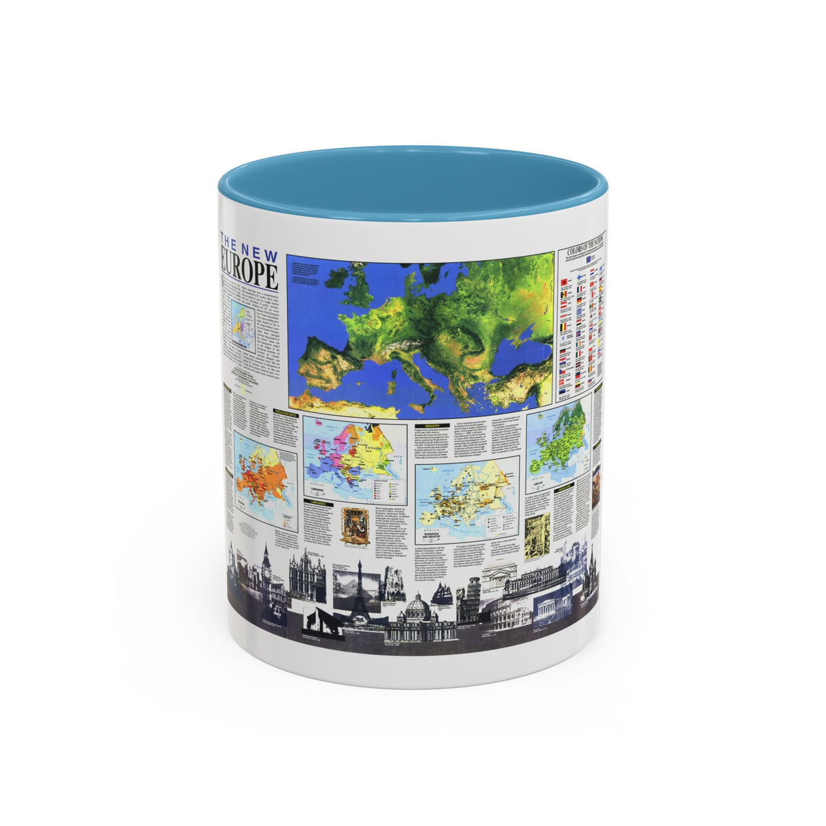 Europe, The New (1992) (Map) Accent Coffee Mug