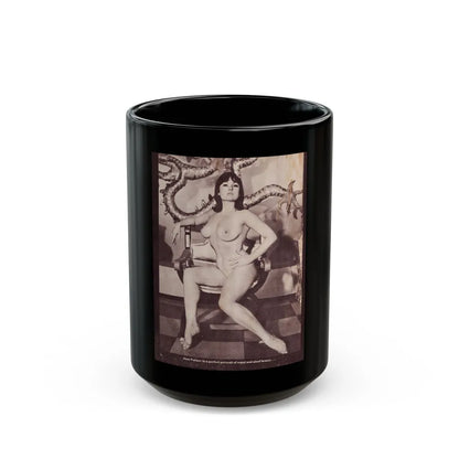 June Palmer #141 - Nude (Vintage Female Icon) Black Coffee Mug-15oz-Go Mug Yourself