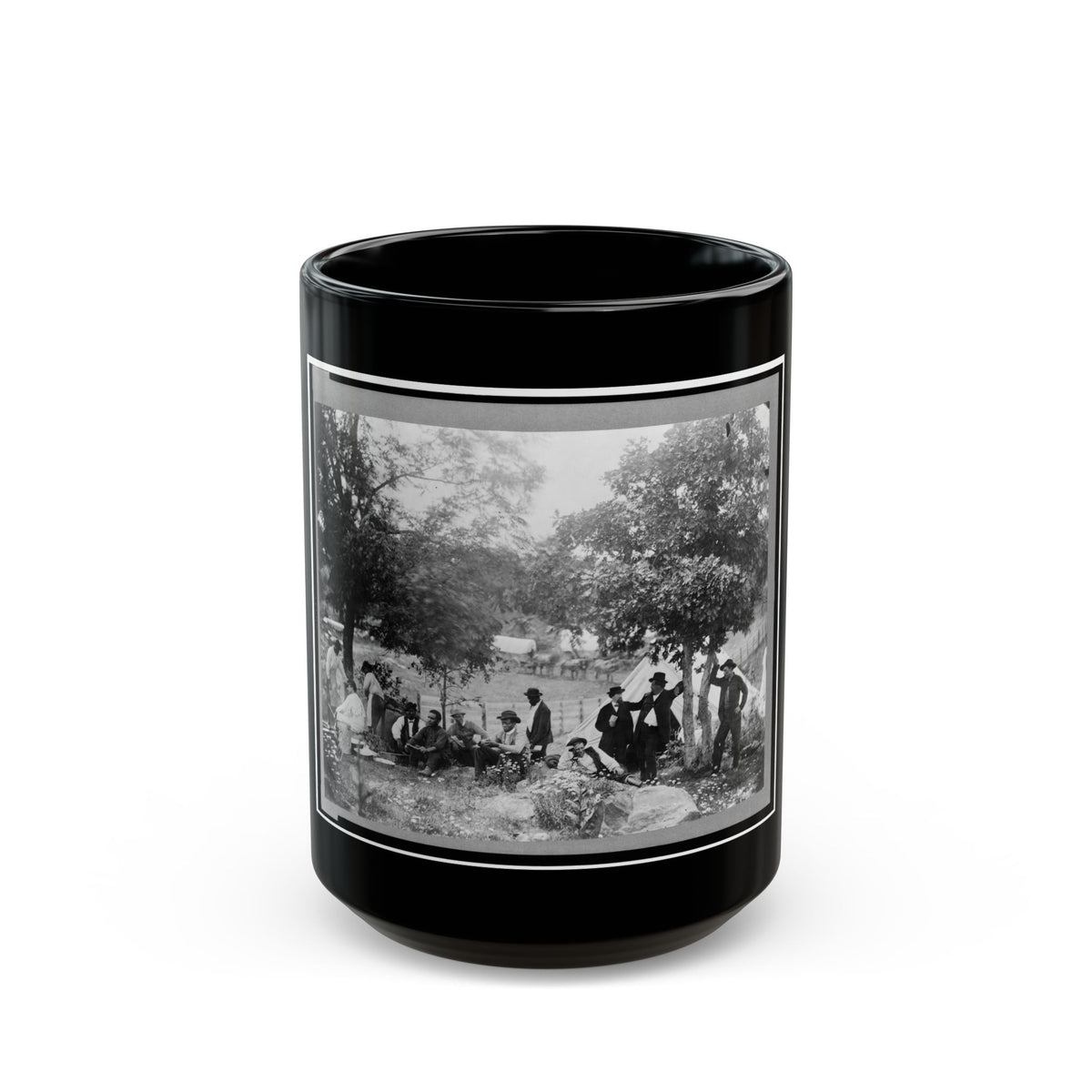 Gettysburg Camp Of Captain Huft (U.S. Civil War) Black Coffee Mug