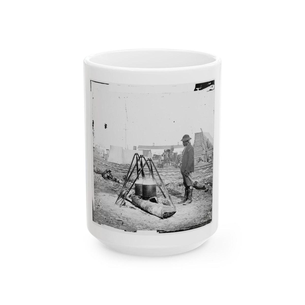 City Point, Va. African American Army Cook At Work (U.S. Civil War) White Coffee Mug