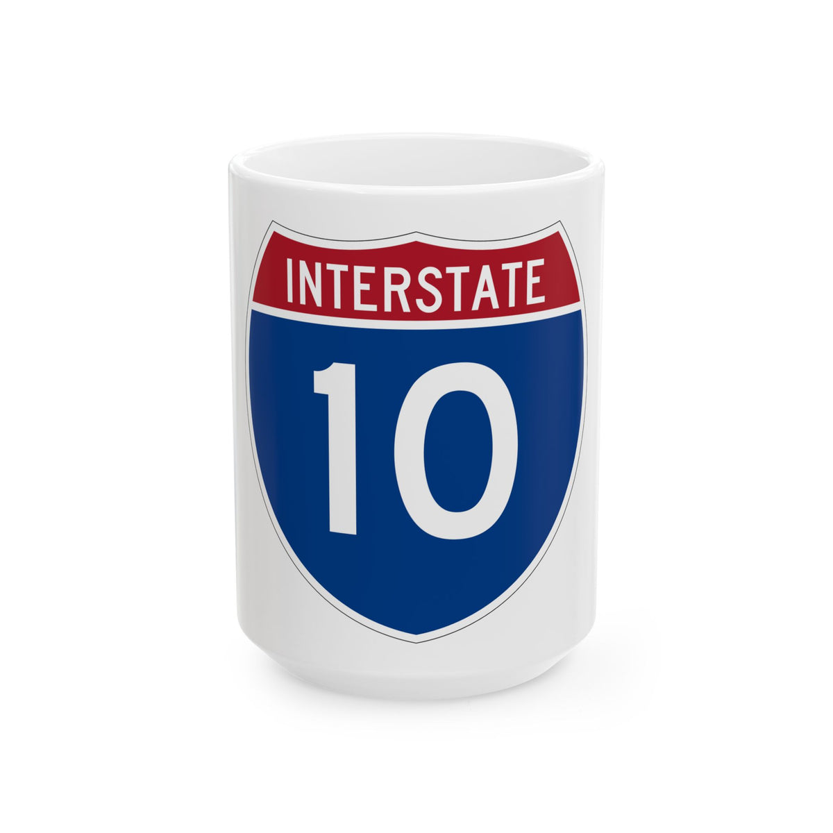 Interstate 10 (U.S. Highways) White Coffee Mug