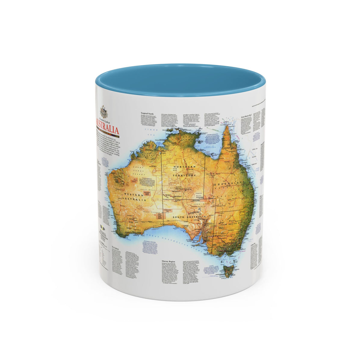 Australia - A Traveller's Look (1988) (Map) Accent Coffee Mug