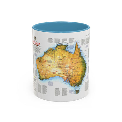 Australia - A Traveller's Look (1988) (Map) Accent Coffee Mug