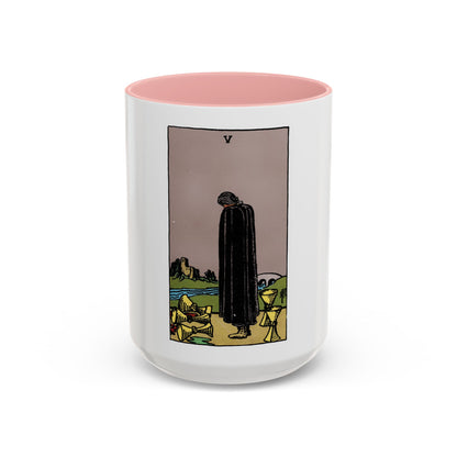 The 5 of Cups (Tarot Card) Accent Coffee Mug