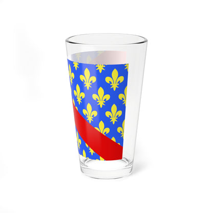 Drapeau fr departement Allier (France) Pint Glass 16oz