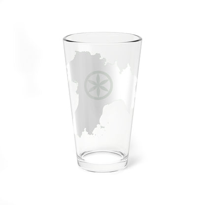 Flag map of Padania (Italy) Pint Glass 16oz