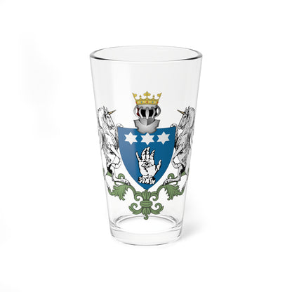 Manu family coat of arms (Algeria) (Coat of Arms) Pint Glass 16oz