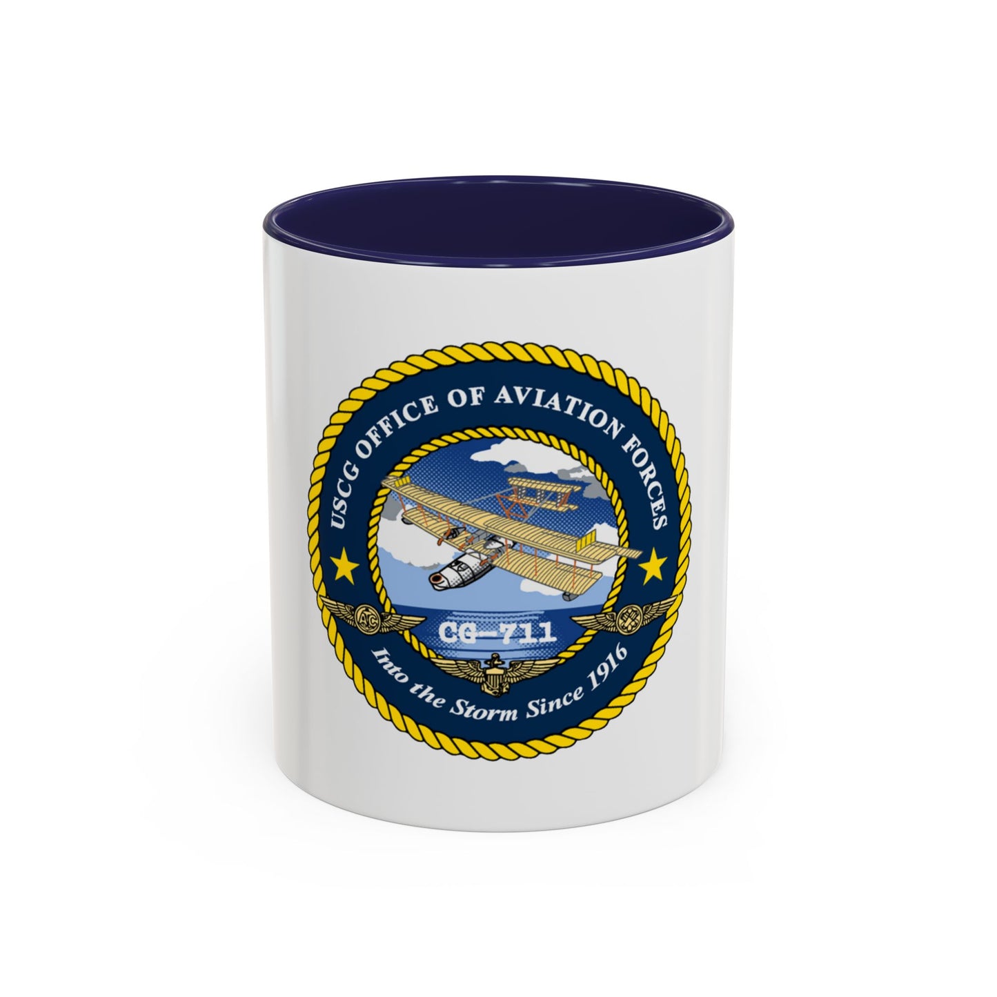 USCG OFFICE OF AVIATION FORCES CG 711 (U.S. Coast Guard) Accent Coffee Mug