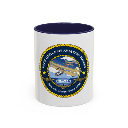 USCG OFFICE OF AVIATION FORCES CG 711 (U.S. Coast Guard) Accent Coffee Mug