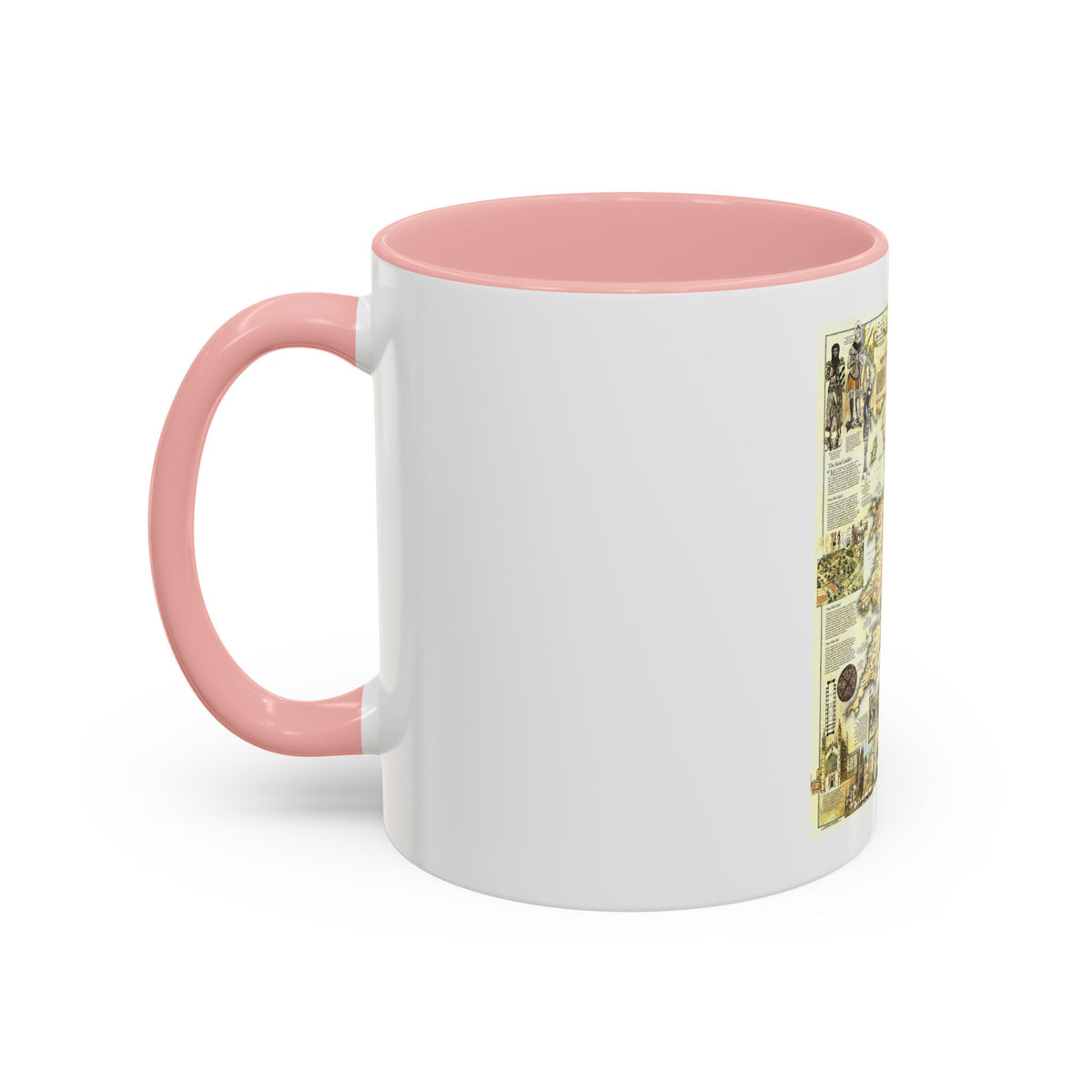 England - Medieval (1979) (Map) Accent Coffee Mug