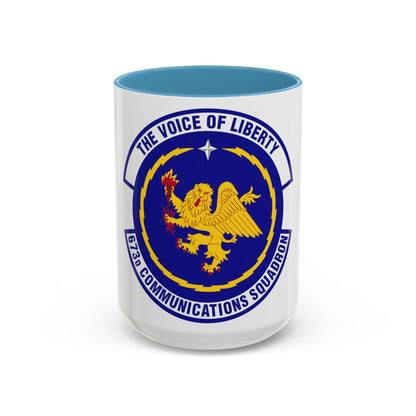 673d Communications Squadron (U.S. Air Force) Accent Coffee Mug