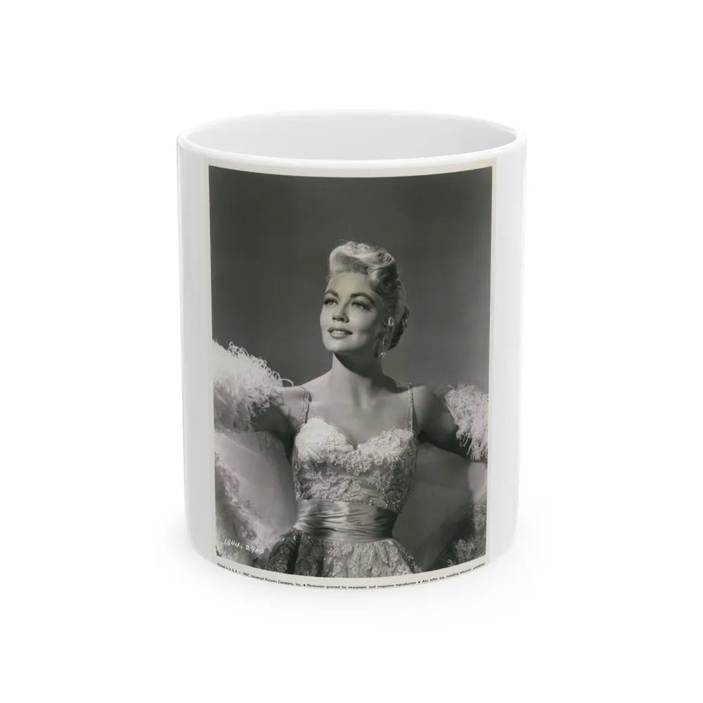 Dorothy Malone #137 (Vintage Female Icon) White Coffee Mug-11oz-Go Mug Yourself