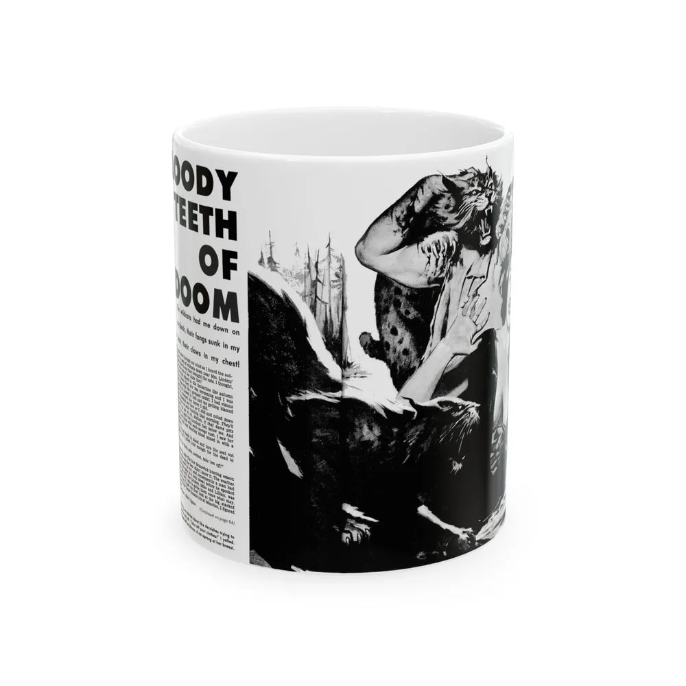 Bloody Teeth of Doom, Real Men, August 1967 - White Coffee Mug-11oz-Go Mug Yourself