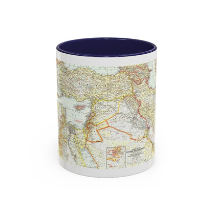 Middle East - The Eastern Mediterranean (1959) (Map) Accent Coffee Mug