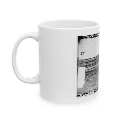 Antietam, Maryland. Bodies Of Confederate Soldiers By Fence On Hagerstown Pike (U.S. Civil War) White Coffee Mug