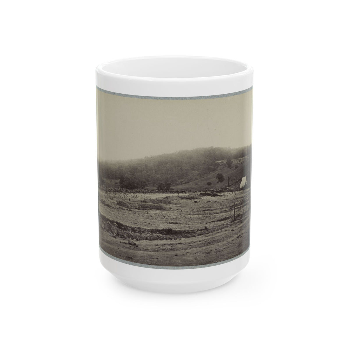 Battle-Field Of Gettysburg. Culp's Hill (U.S. Civil War) White Coffee Mug