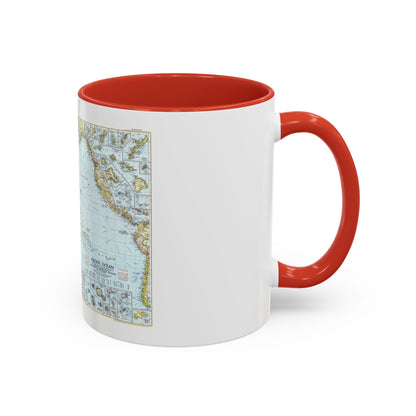 Pacific Ocean (1952) (Map) Accent Coffee Mug