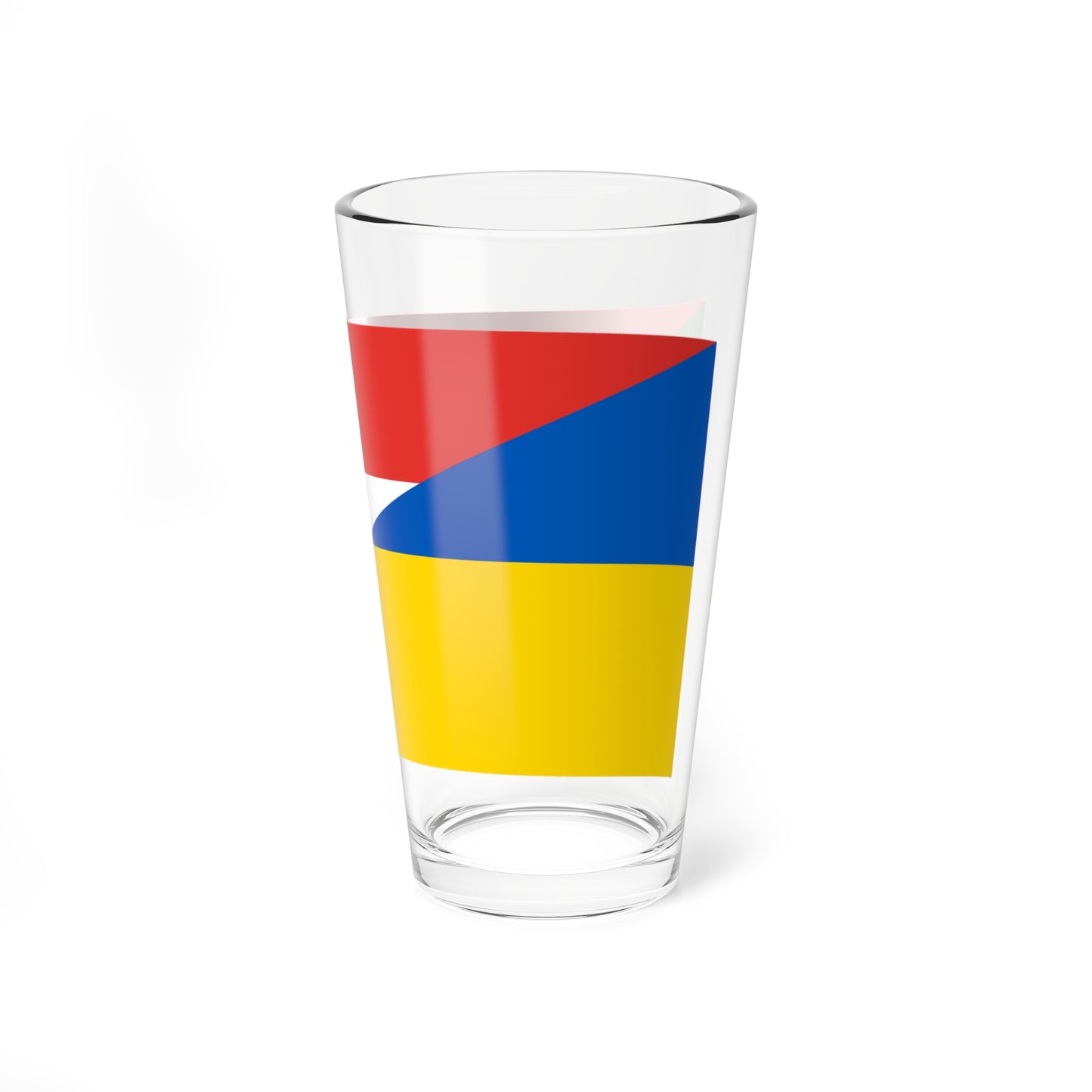 Flag of Sudan and Ukraine with waves (Sudan) Pint Glass 16oz
