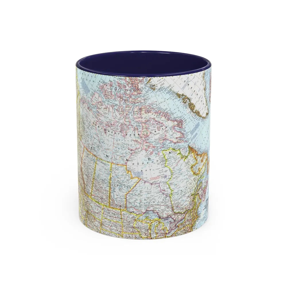 Canada (1961) (Map) Accent Coffee Mug-11oz-Navy-Go Mug Yourself