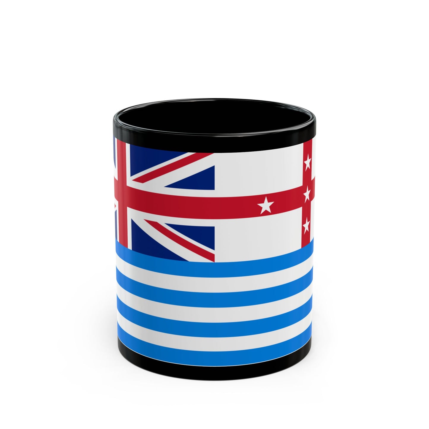 Lower Murray River Flag Australia - Black Coffee Mug-11oz-Go Mug Yourself