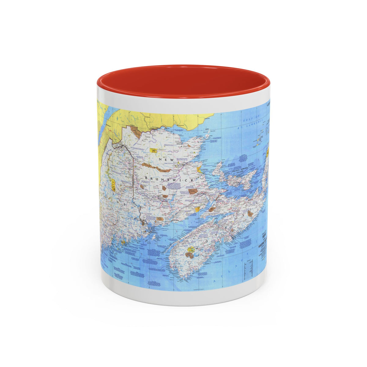 Canada - Maine, with the Maritime Provinces 1 (1975) (Map) Accent Coffee Mug