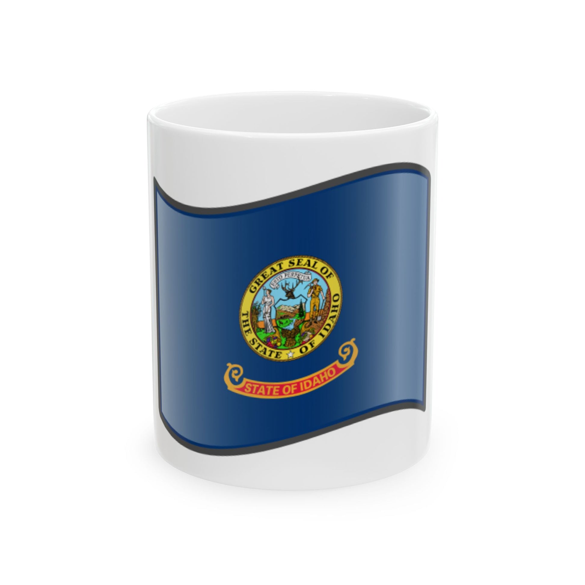 Nuvola Idaho flag (United States) White Coffee Mug-11oz-Go Mug Yourself