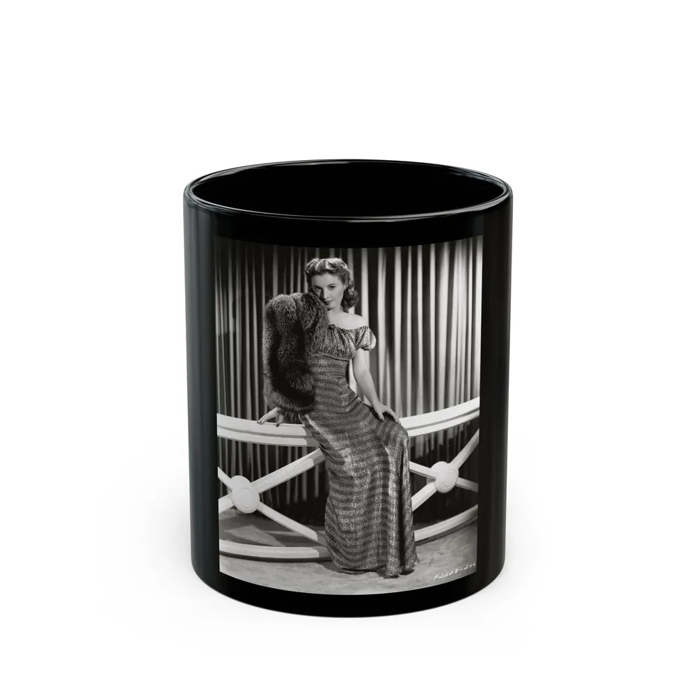 Barbara Stanwyck #65 (Vintage Female Icon) Black Coffee Mug-11oz-Go Mug Yourself