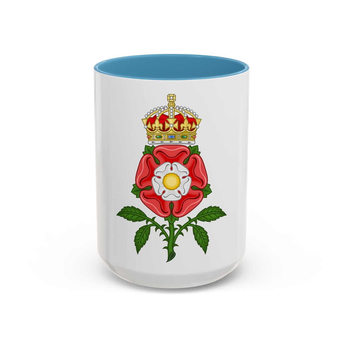 Tudor Rose (Tudor Heraldry) - Accent Coffee Mug
