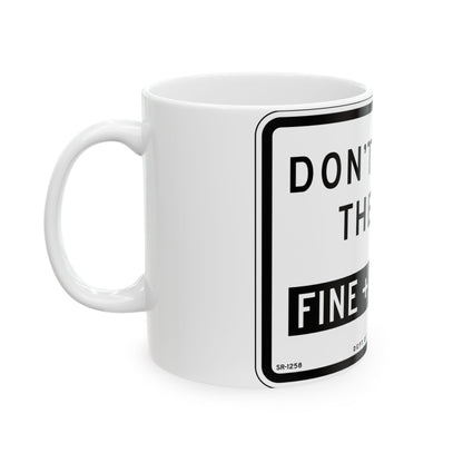 NYCDOT SR-1258 (New York) (Road Sign) White Coffee Mug