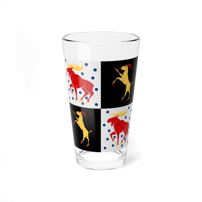 Gavleborgs lan vapenflagga (Sweden) Pint Glass 16oz