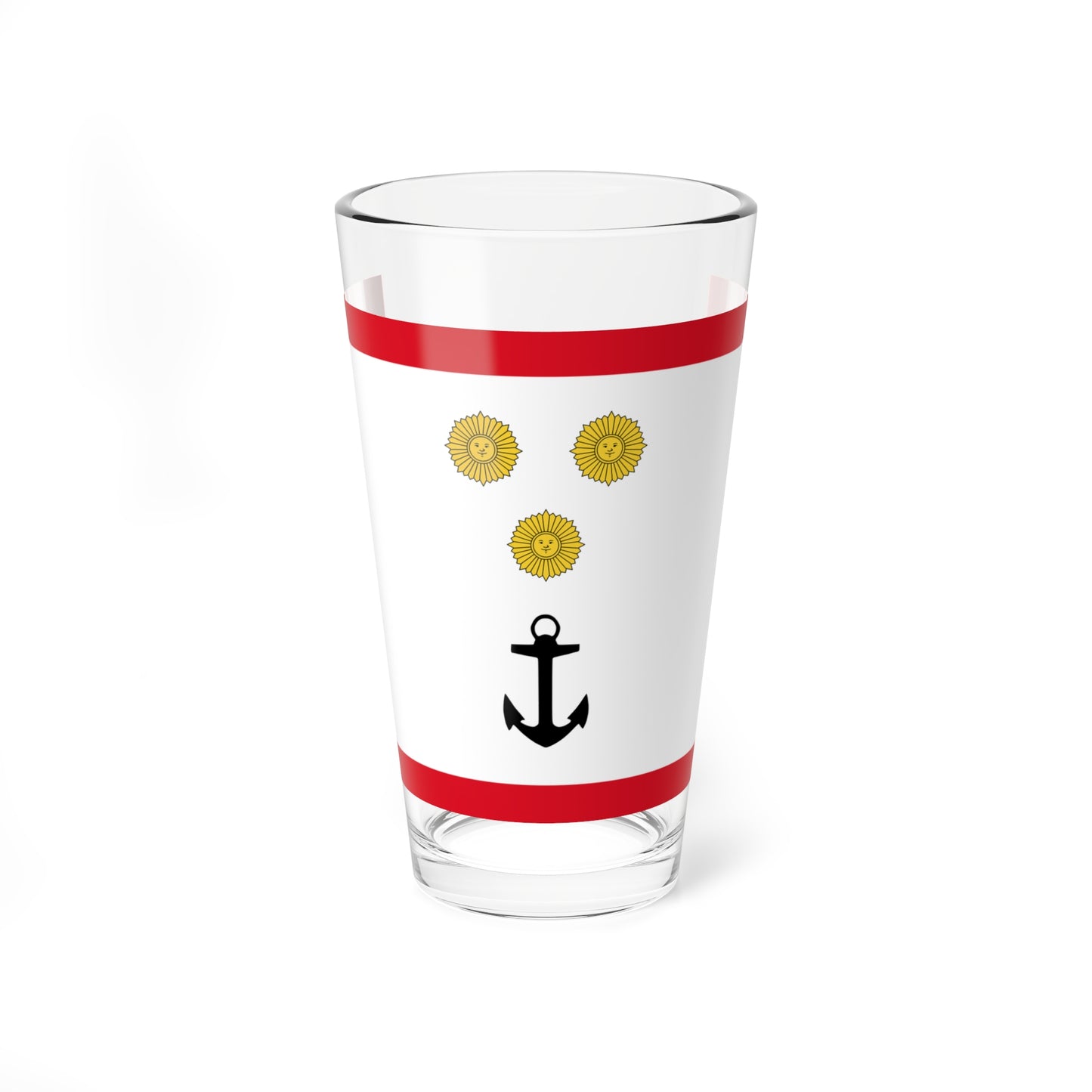 Rank flag for Vicealmirante of the Peruvian Navy (Peru) Pint Glass 16oz