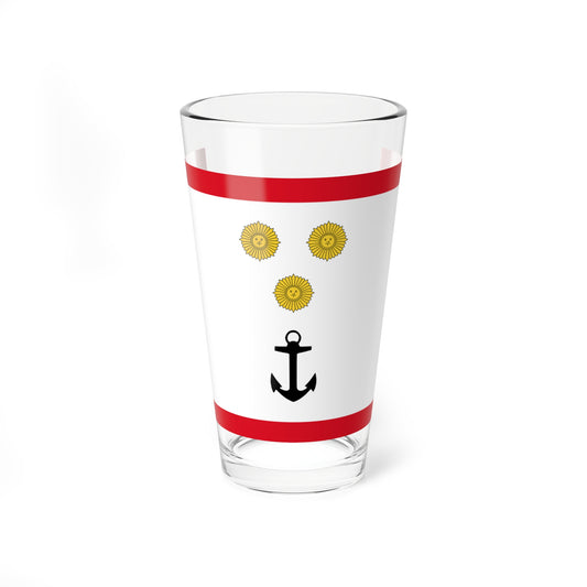 Rank flag for Vicealmirante of the Peruvian Navy (Peru) Pint Glass 16oz