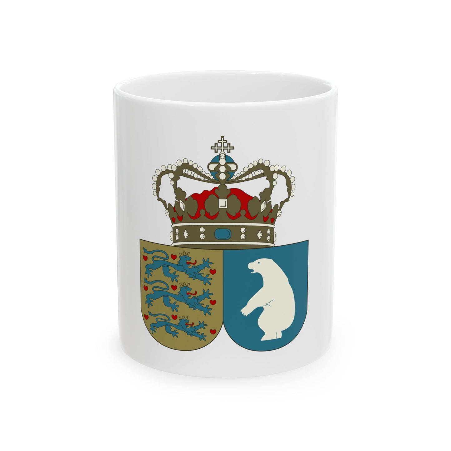 Coat of arms of the County of Greenland - White Coffee Mug