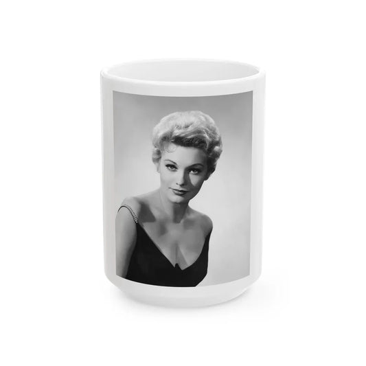 Kim Novak #296 (Vintage Female Icon) White Coffee Mug-15oz-Go Mug Yourself