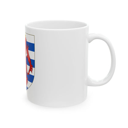 Coat of Arms of the House of Lusignan (Kings of Cyprus) - White Coffee Mug