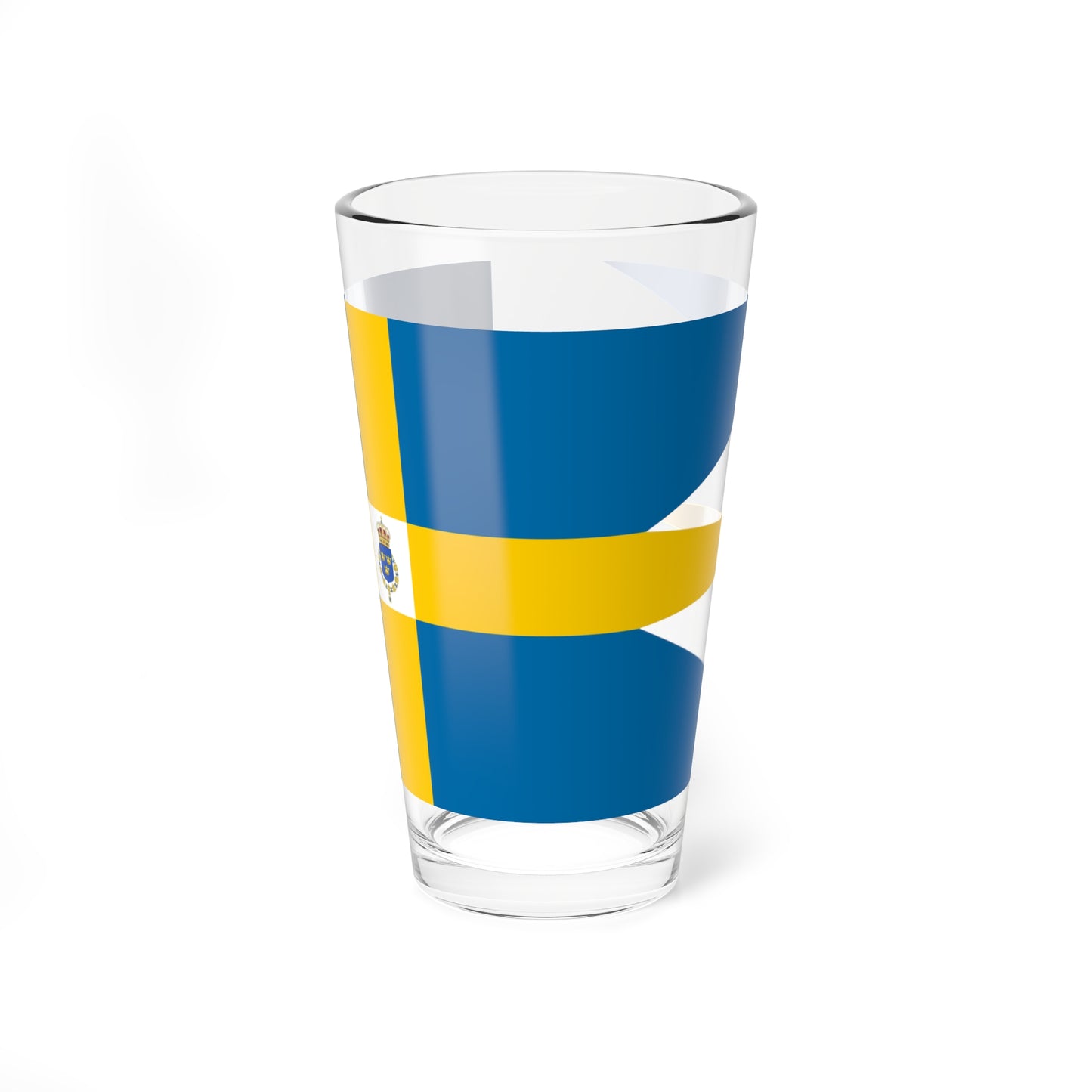 Sweden-Royal-flag-lesser-coa (Sweden) Pint Glass 16oz