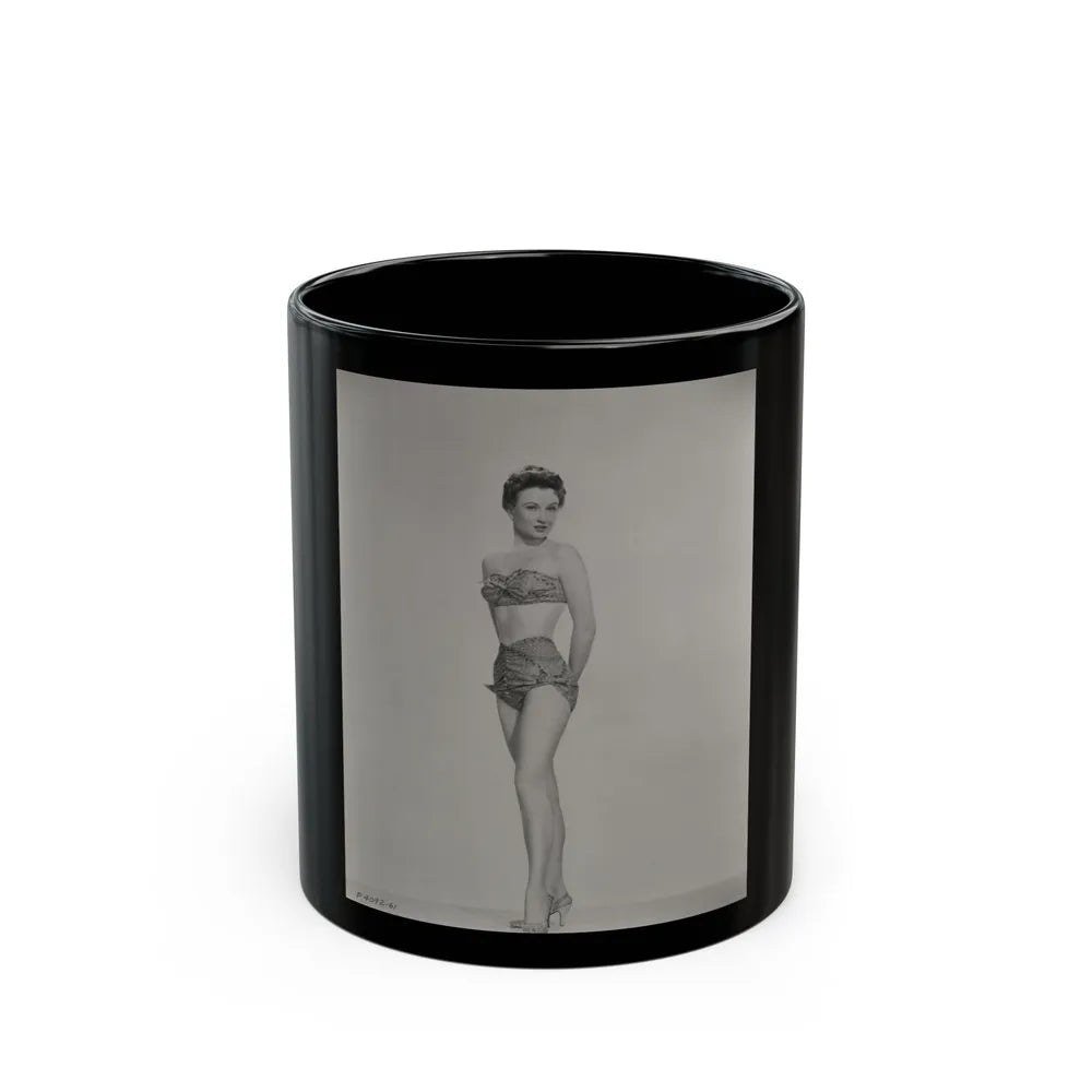 Carol Ohmart #08 - Negative Struck 50's Era Pin-Up Photo High Quality Re-Print (Vintage Female Icon) Black Coffee Mug-11oz-Go Mug Yourself