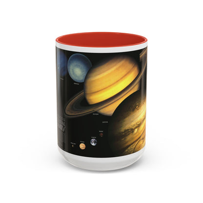 Space - The Solar System - Our Celestial Family (1990) (Map) Accent Coffee Mug